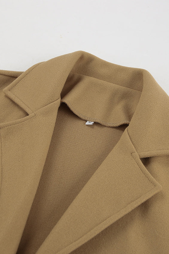 Loose Wool Lapel Coat coats