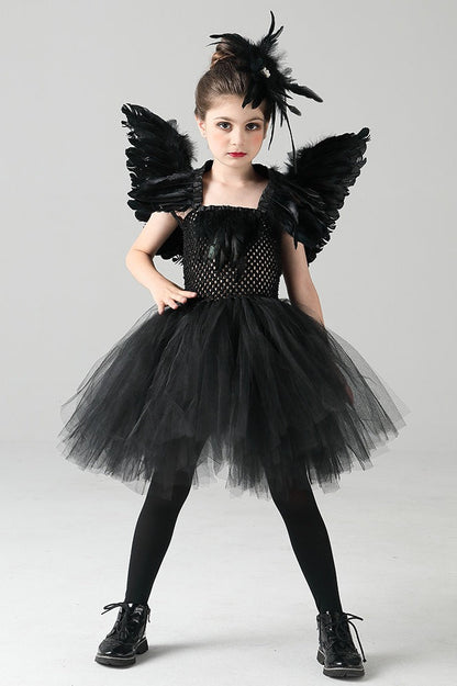 Black Swan Dress Kid Halloween Costume