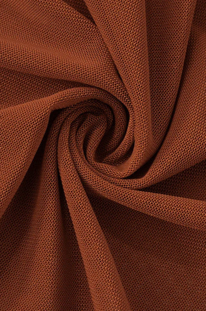 Pleated Mesh Full Sleeve Mini Dress