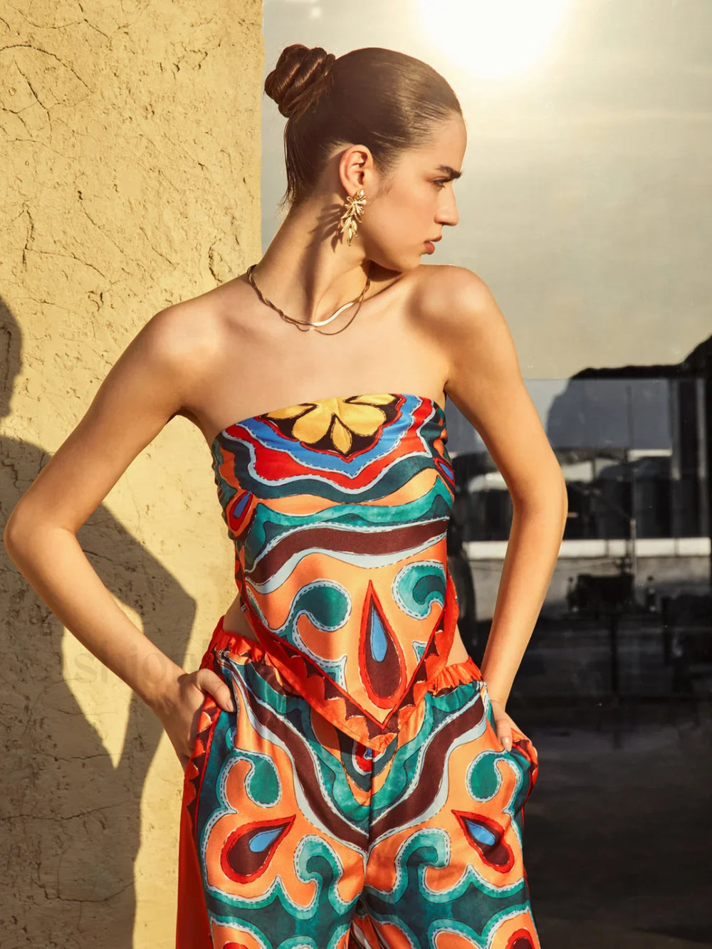 Flaming Passions Graceful Back Tie Top Tank Tops & Camis