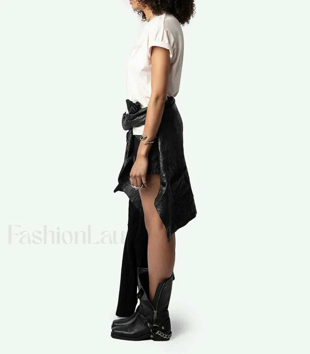 Flocked Crystal Letter T Shirt