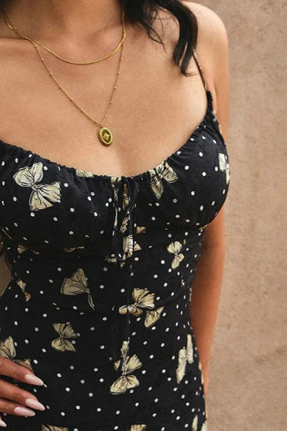 Floral Backless Strappy Maxi Dress French Maxi Dress