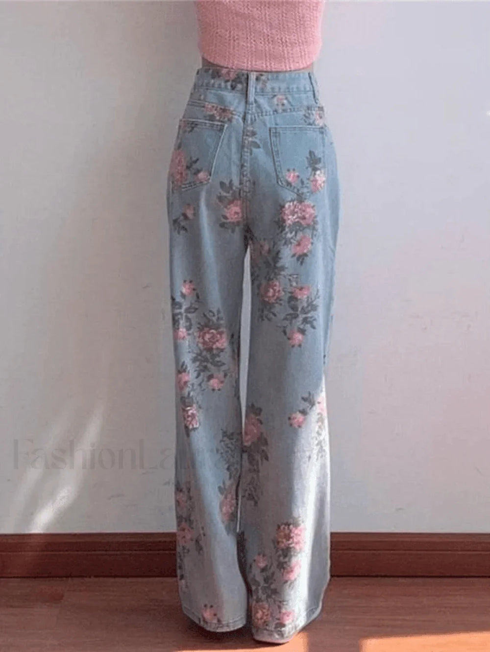 Floral High Rise Boyfriend Jeans Jeans