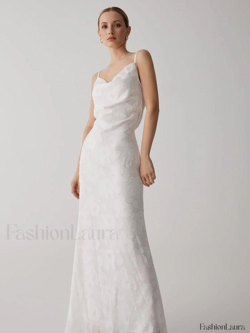 Floral Jacquard Open Trendy Back Long Dress Dresses