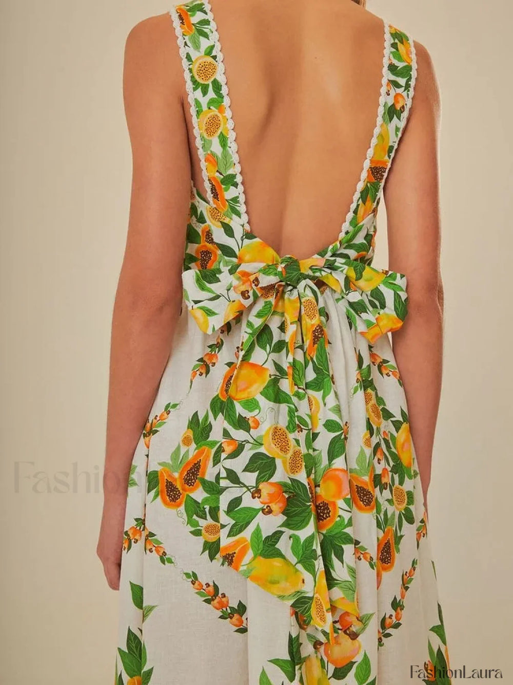 Floral Pocket Square Neck Maxi Dress