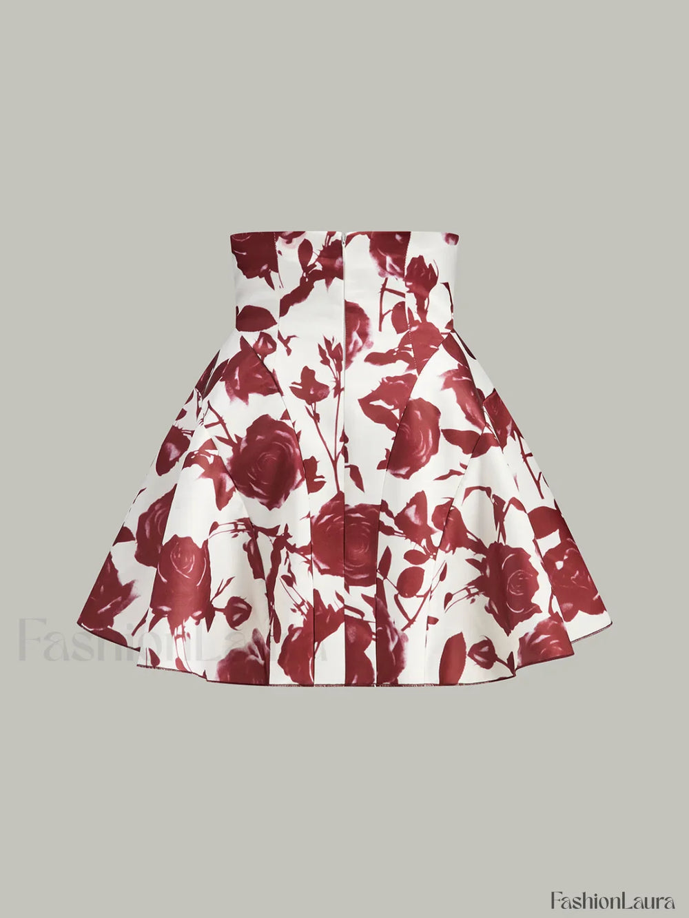 Floral Print Button Detail Skirt Skirts
