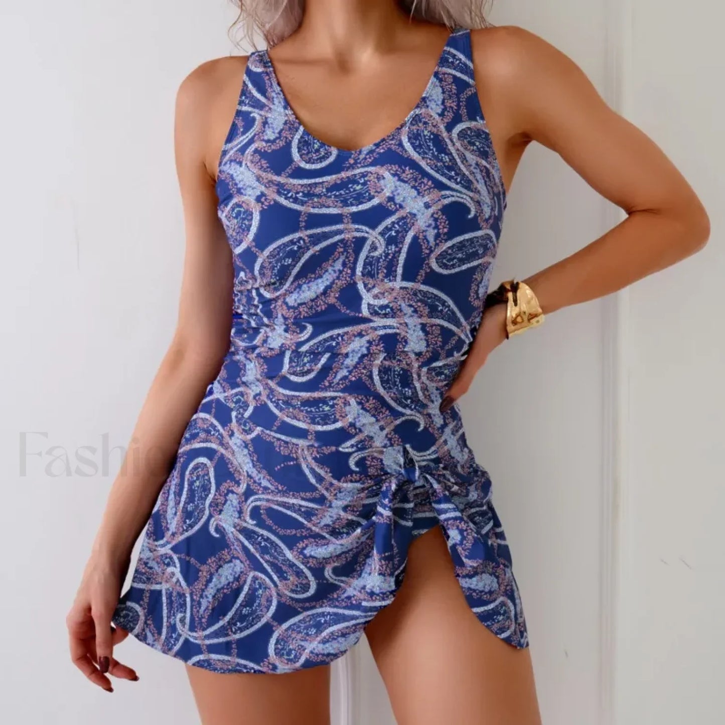 Floral Print Push Up Closed One Piece