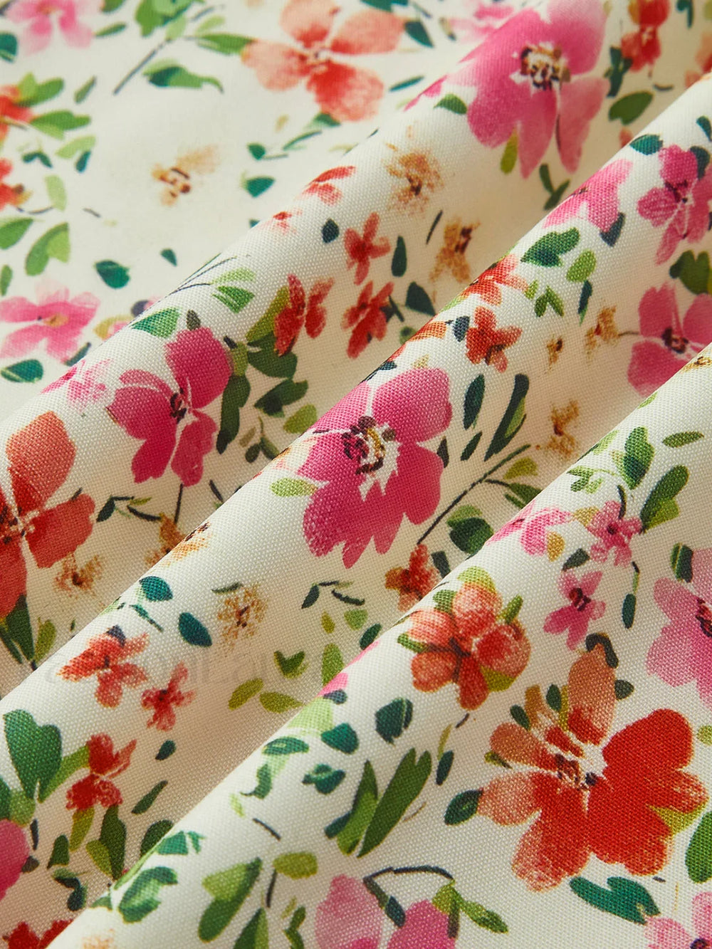 Floral Print Trim Cami Midi Dress Dresses