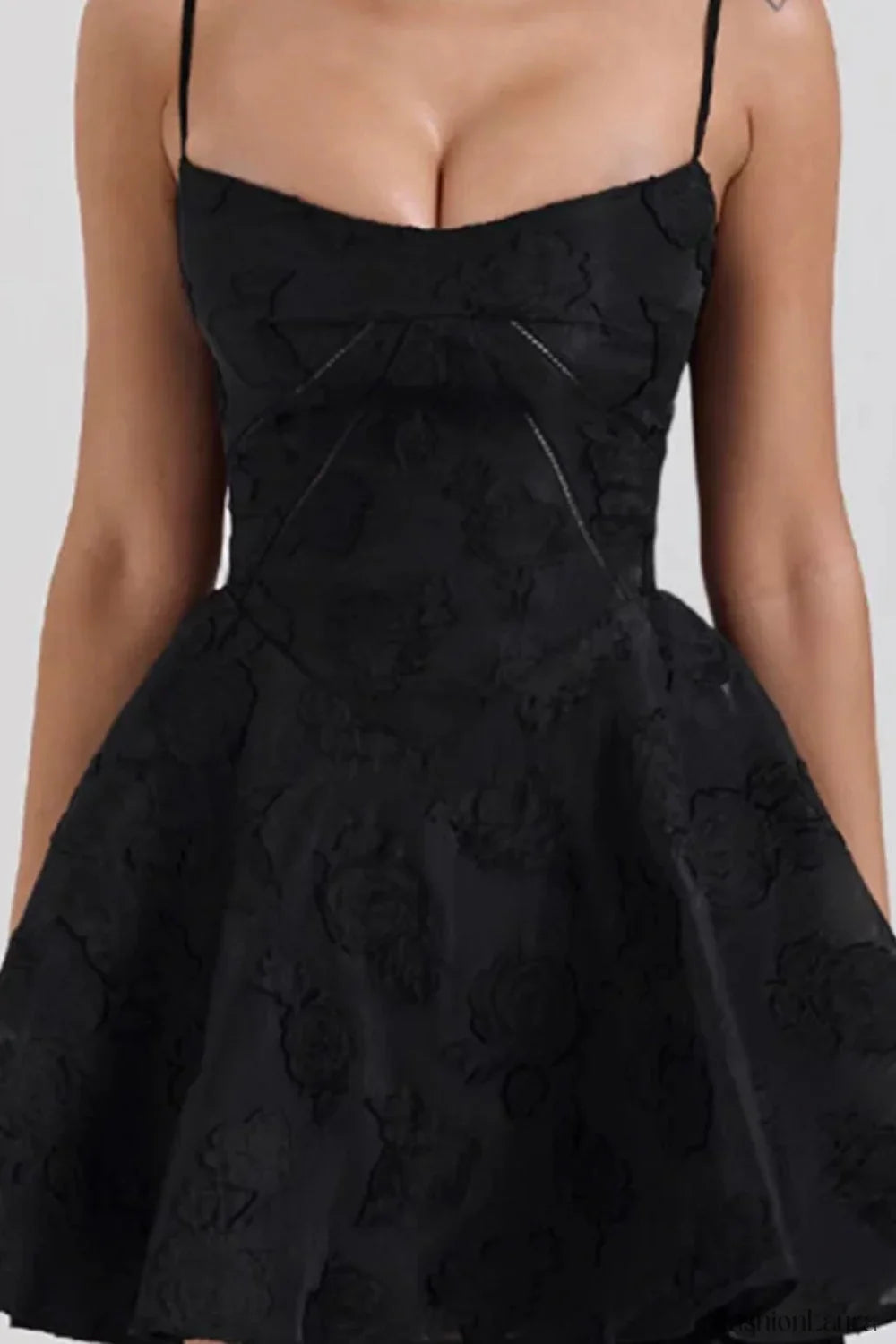 Floral Printed Backless U Neck Strappy A Line Mini Dress