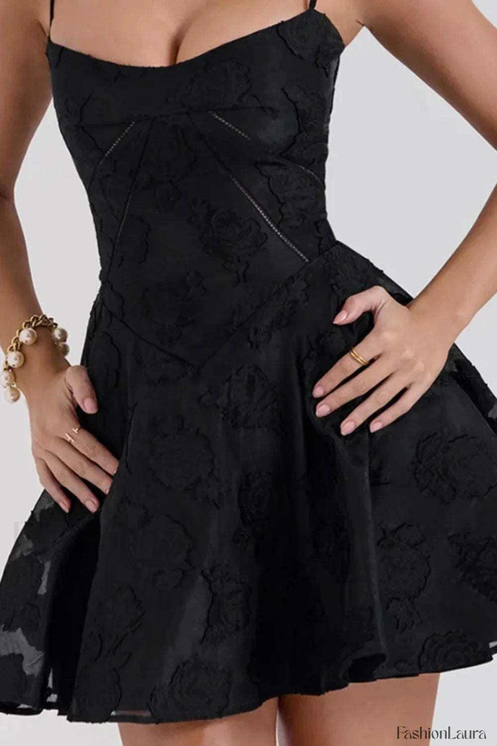 Floral Printed Backless U Neck Strappy A Line Mini Dress