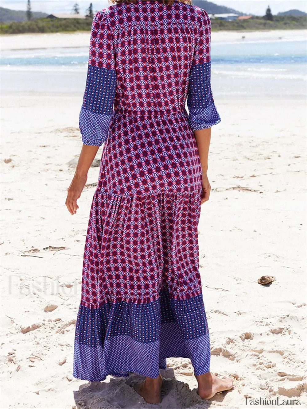 Floral Split Deep V Maxi Dress