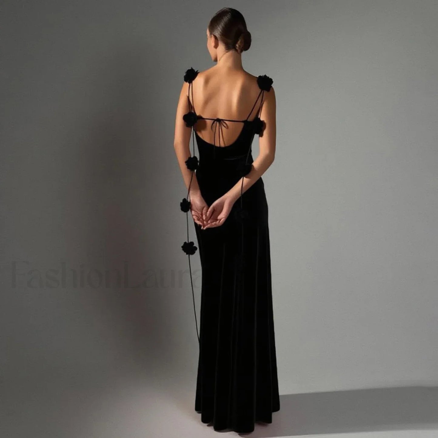 Floral Strappy Backless Slim Fit Hip Wrap Maxi Dress