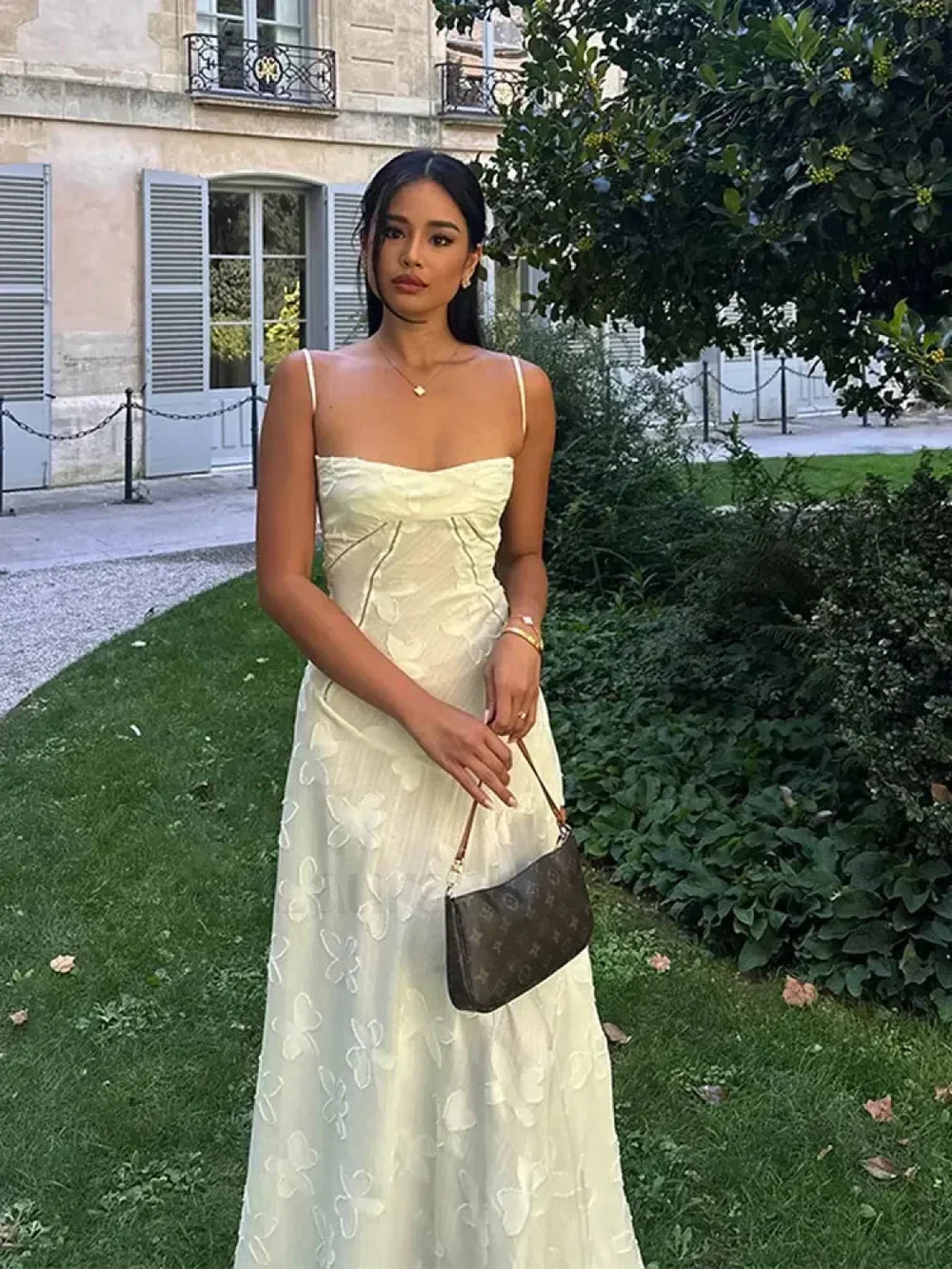 Floral Wrap Spaghetti Maxi Dress