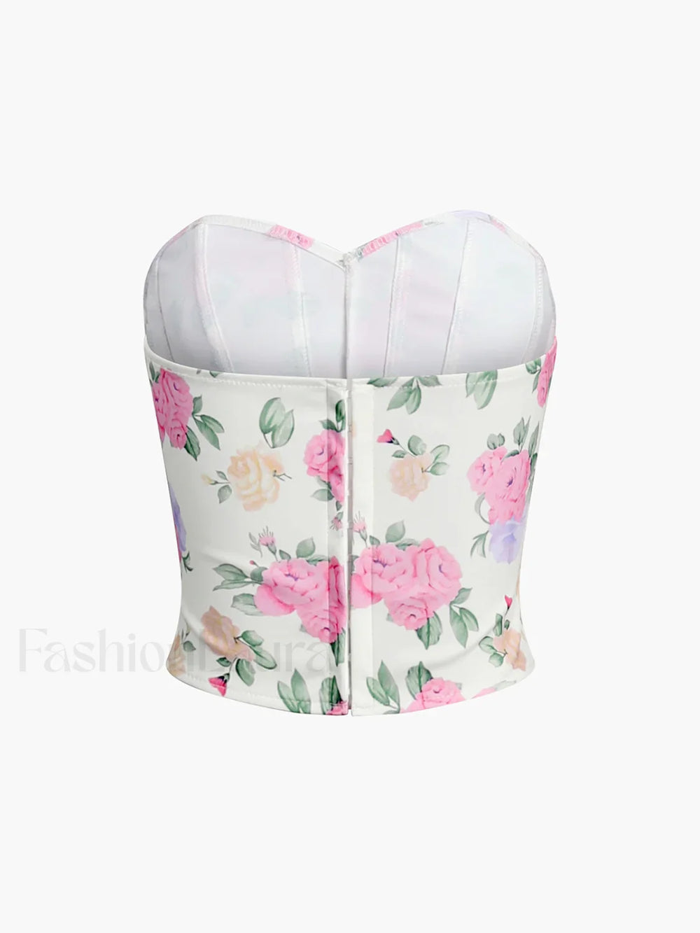 Flower Heart Shaped Neckline Corset Corset