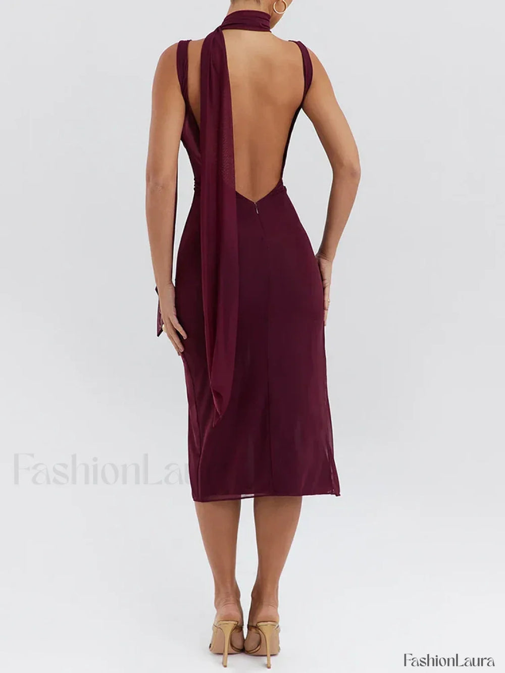 Flower High Split Midi Dress