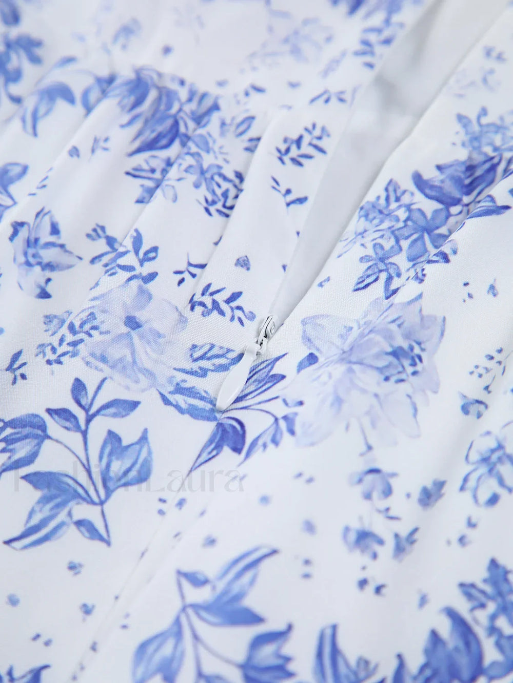 Forget Me Not Floral Pockets Zippered Long Dress Dresses