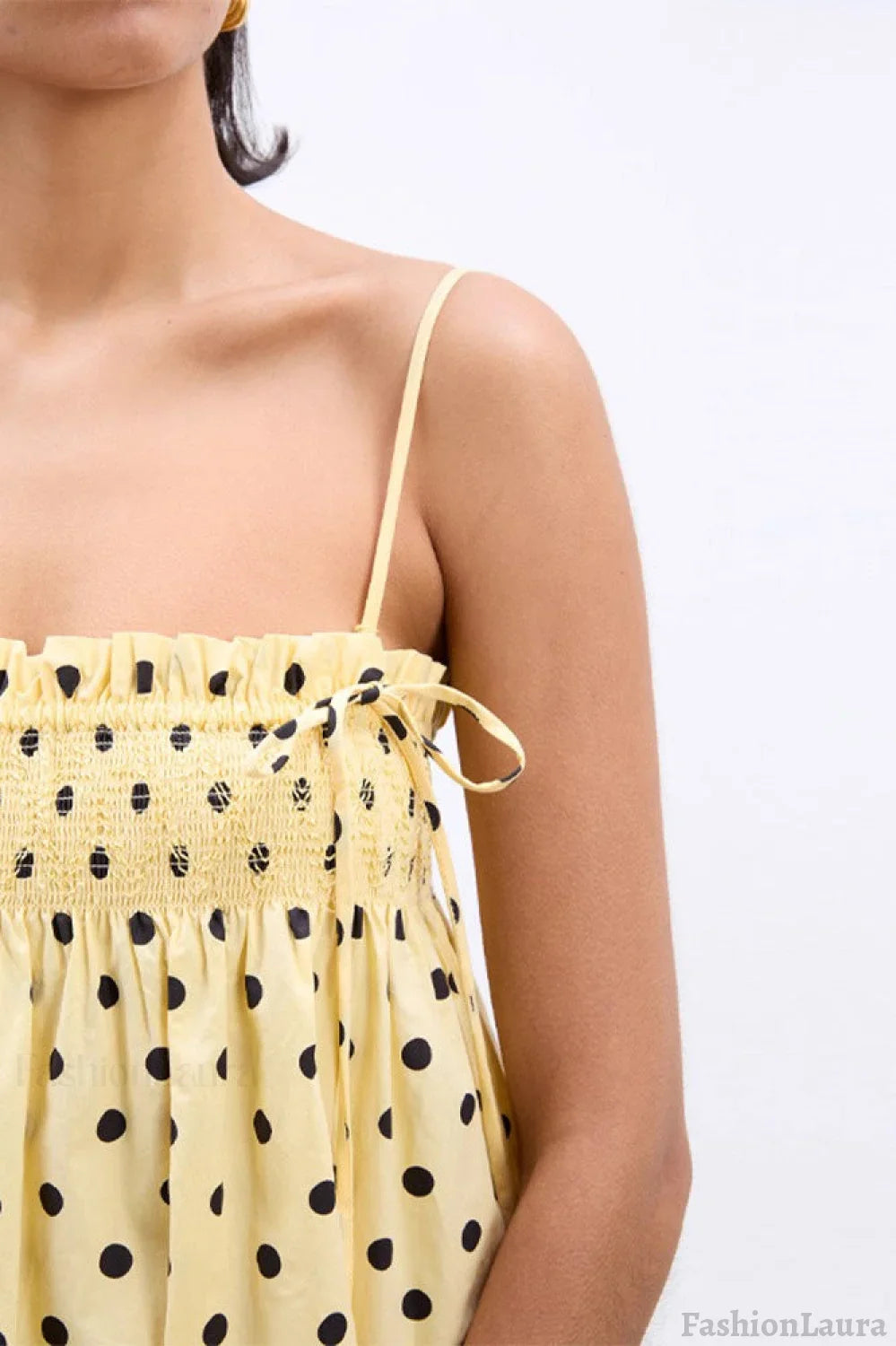 French Style Polka Dot Mini Dress