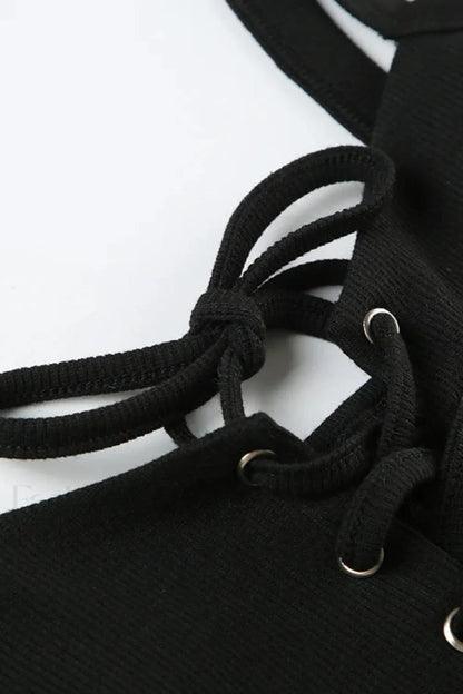 French Style V Neck Strappy High Split Waist Wrap Maxi Dress