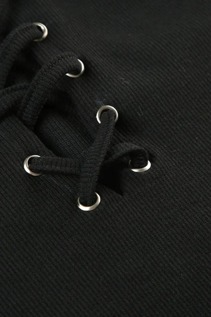 French Style V Neck Strappy High Split Waist Wrap Maxi Dress