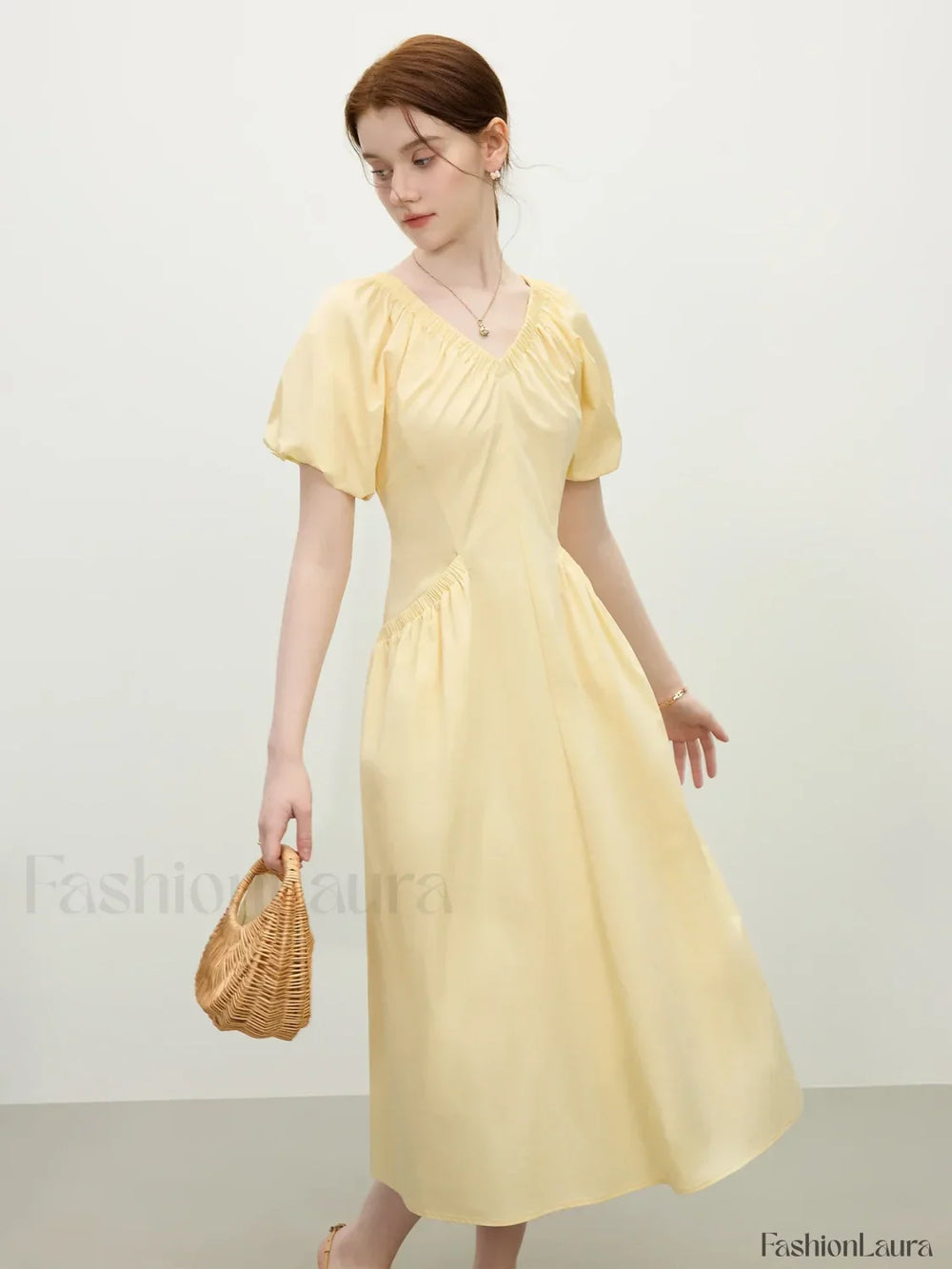 French Waist Slim Midi Dress