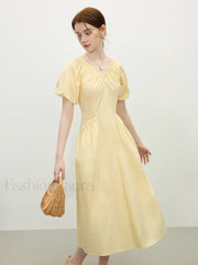 French Waist Slim Midi Dress