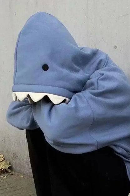 Funny Shark Patchwork Hoodie