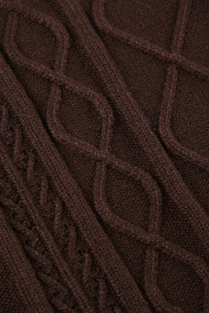 Furry Hooded Knitwear Zip Up Hoodie