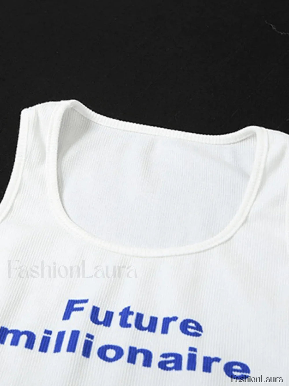 Future Millionaire Ribbed Cropped Tank Top Tops&Tees