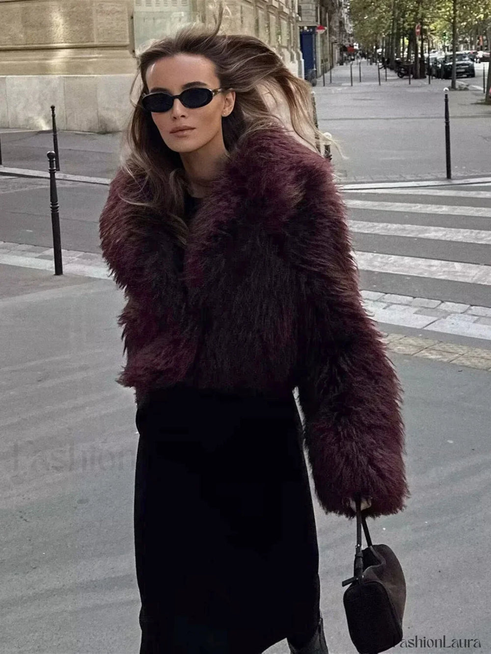 Fuzzy Faux Fur Short Coat Women Faux Fur Coats
