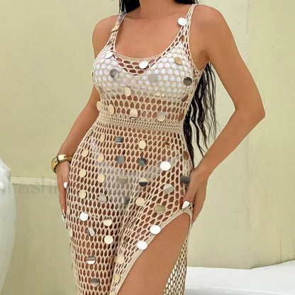 Glitter Hollow Out Cover Up