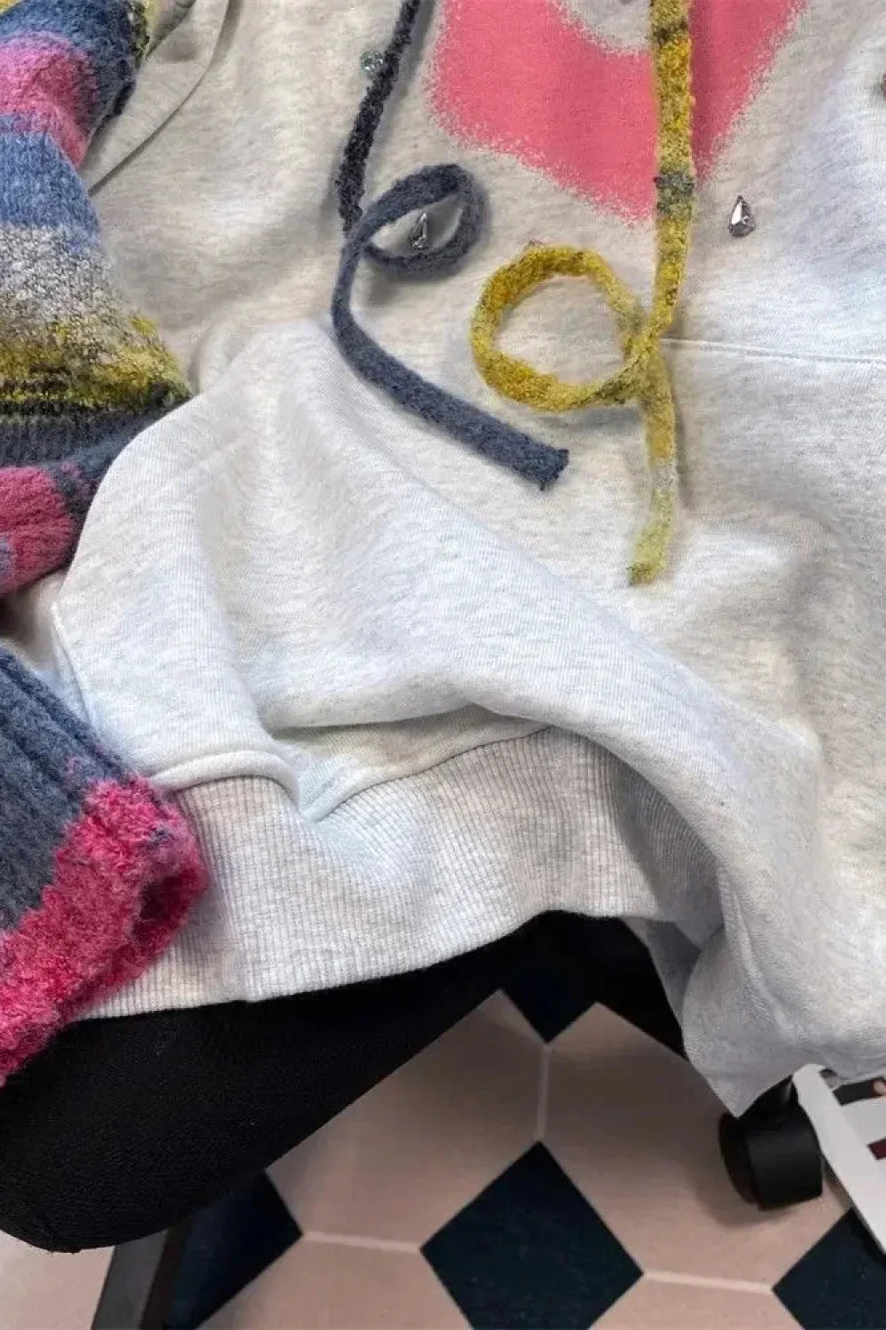 Glitter Sequin Loose Fit Hooded Hoodie