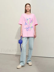 Graphic Drop Sleeve T Shirt