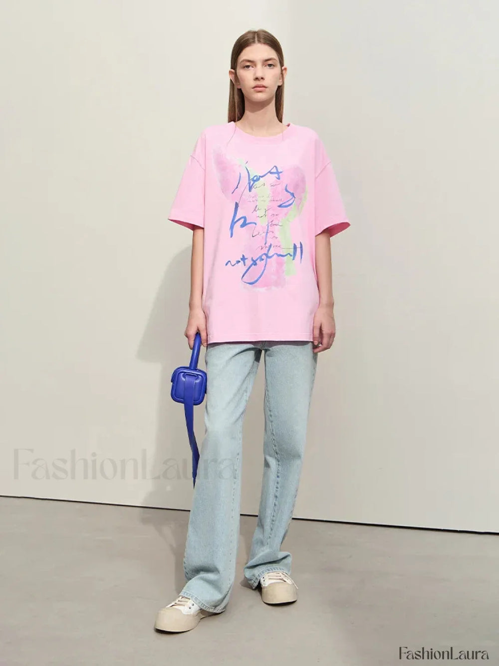 Graphic Drop Sleeve T Shirt