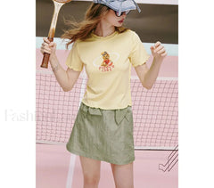 Green Bow Breathable Workwear Skirt