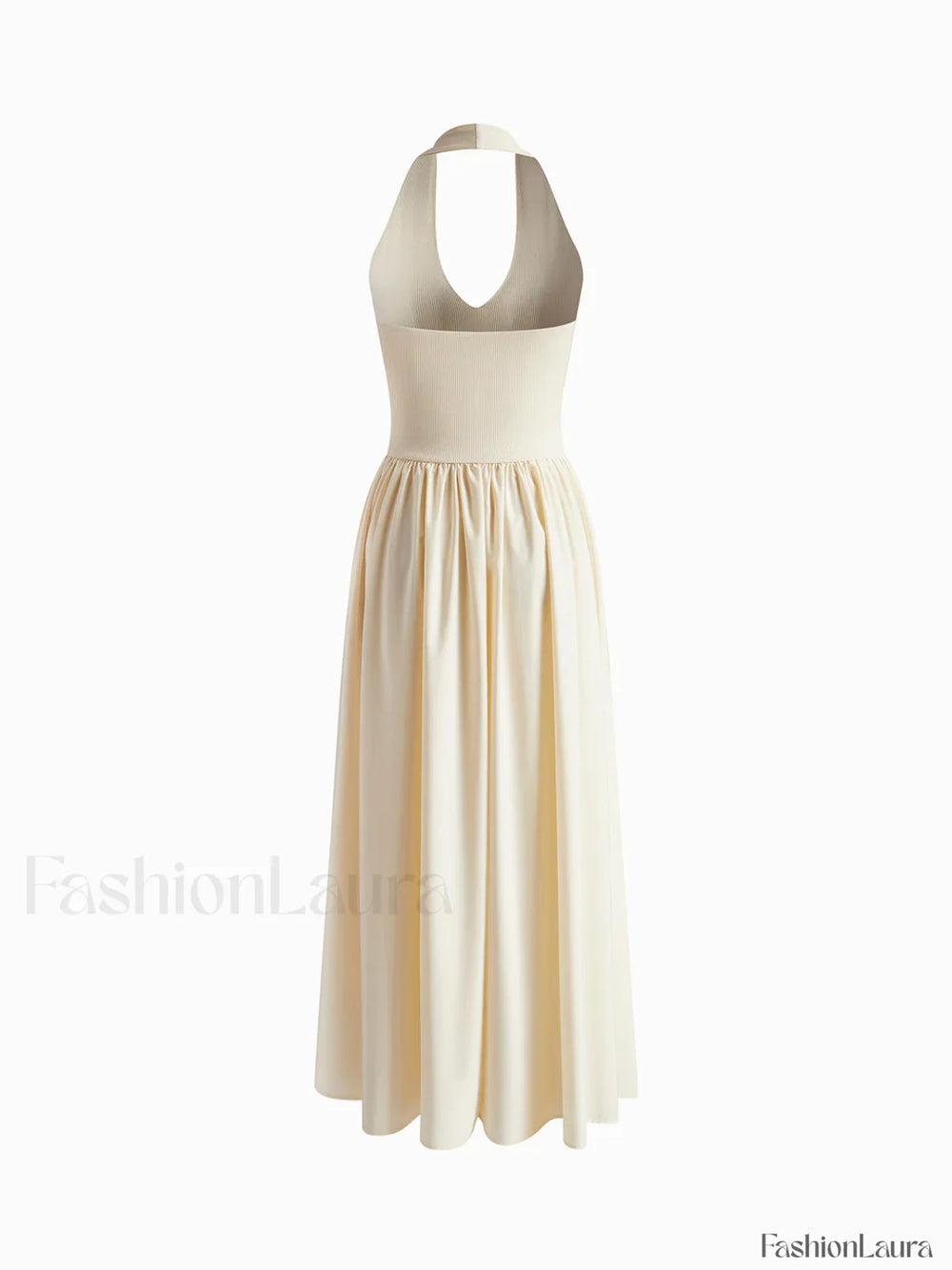 Halter Backless Pockets Dress Dresses