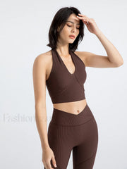 Halter Cropped Graceful Tank Top Tank Tops & Camis