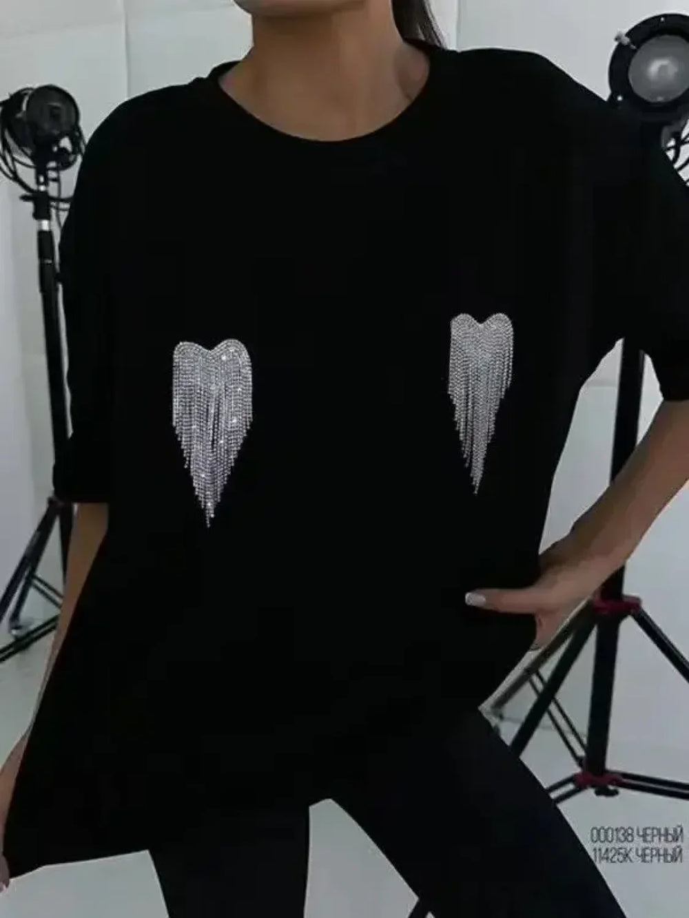 Heavy Love Hot Drill Cotton T Shirt Black / M