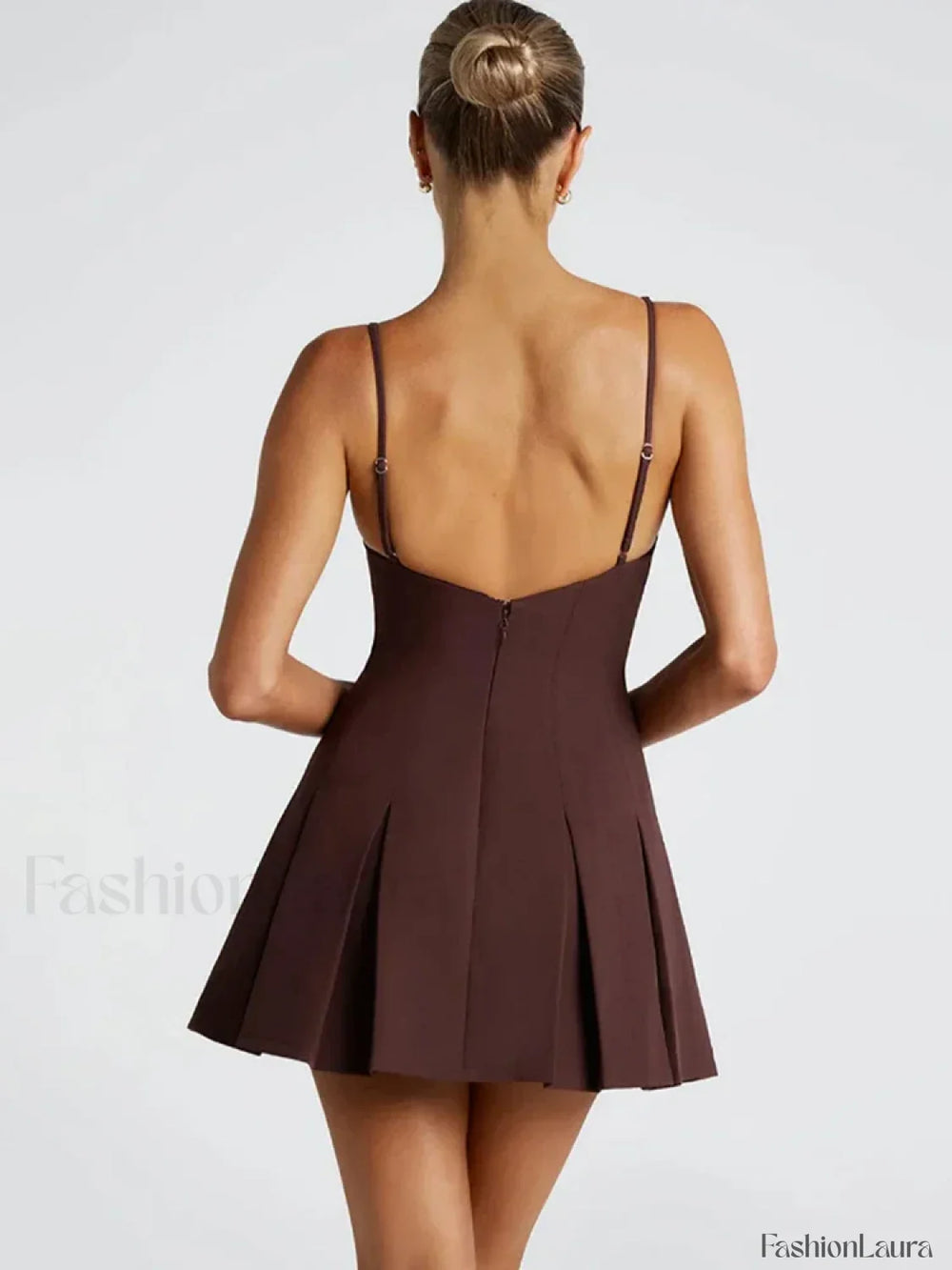 High Waist A Line Mini Dress