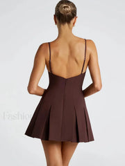 High Waist A Line Mini Dress