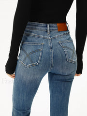High Waist Denim Bootcut Jeans Jeans