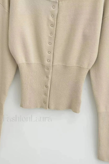 High Waist Slim Fit Cardigan