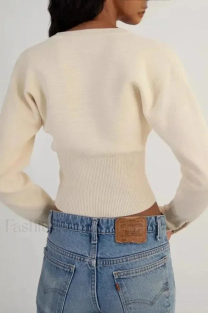 High Waist Slim Fit Cardigan