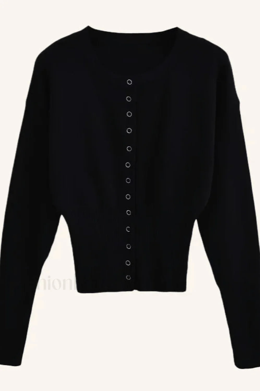 High Waist Slim Fit Cardigan Black / S