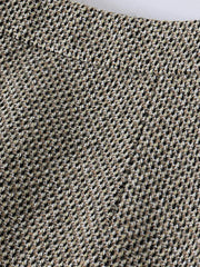 High waist Tweed Wavy Trendy Split Midi Skirt Skirts