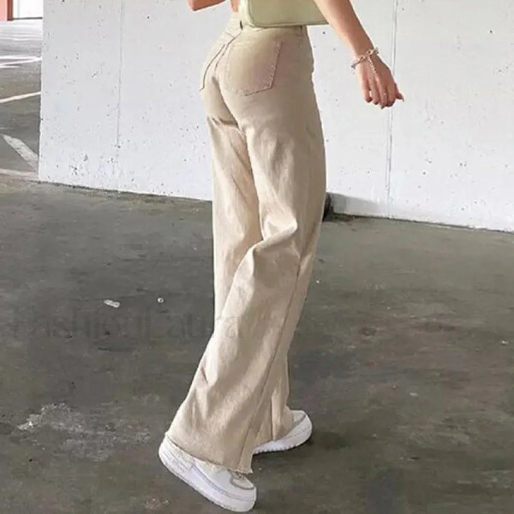 High Waisted Solid Flare Jeans Flare Jeans