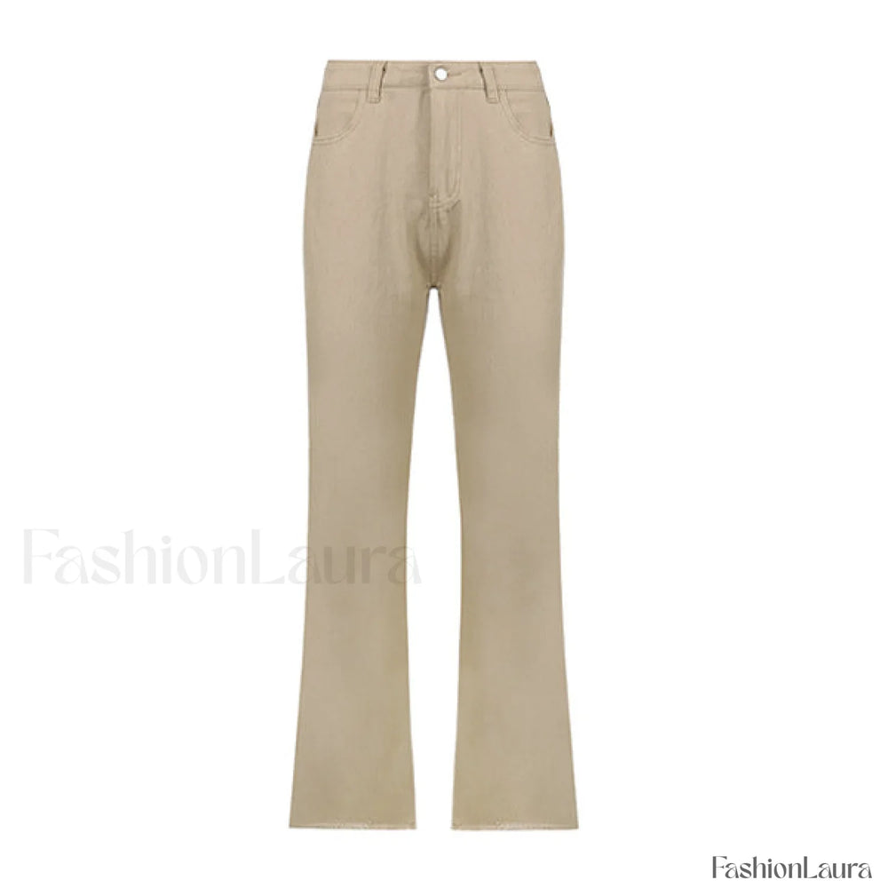 High Waisted Solid Flare Jeans Flare Jeans