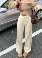 High Waisted Vintage Spring All match Casual Denim Jeans