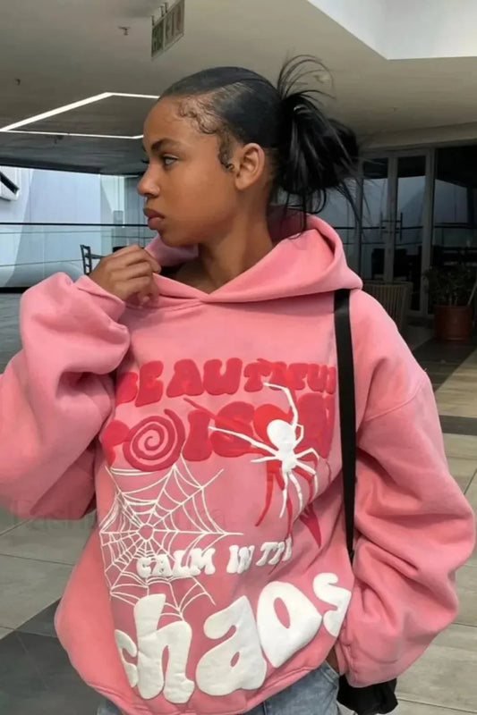 Hip Hop Letter Print Oversized Hoodie