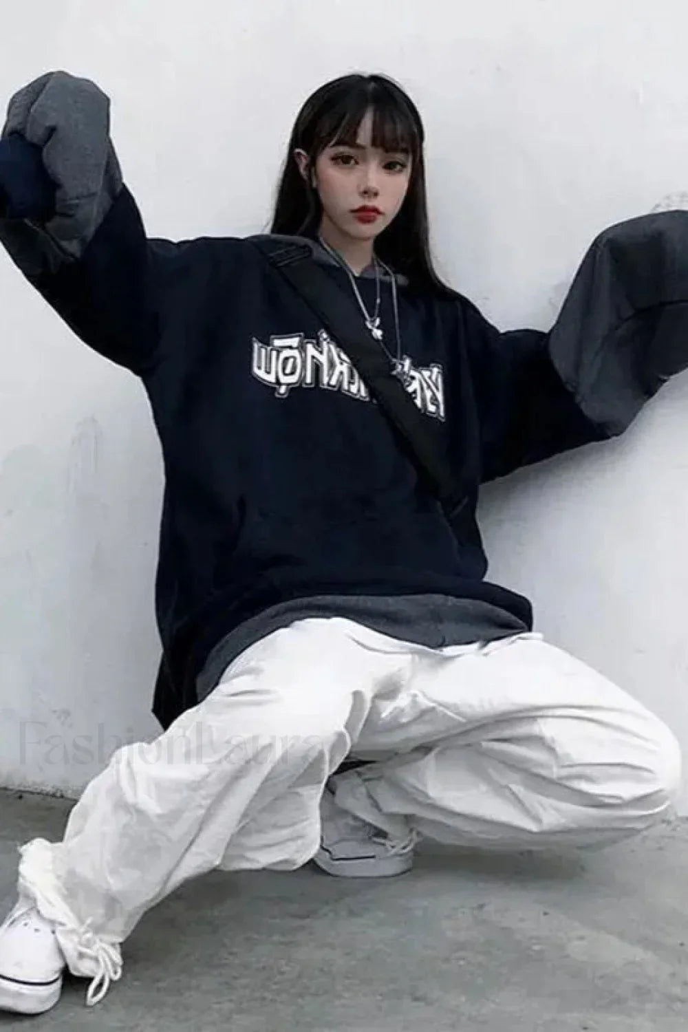 Hip Hop Punk Splicing Hooded Hoodie