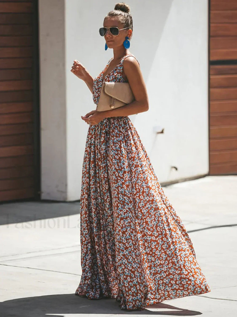 Hippie Floral Maxi Boho Dress